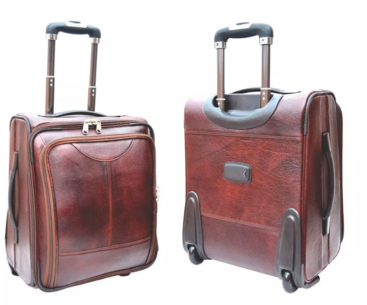 Buy Mboss Brown Faux Leather Laptop Trolley Bag, 31.5 L With Laptop Sleeve  Online at Best Prices in India - JioMart.
